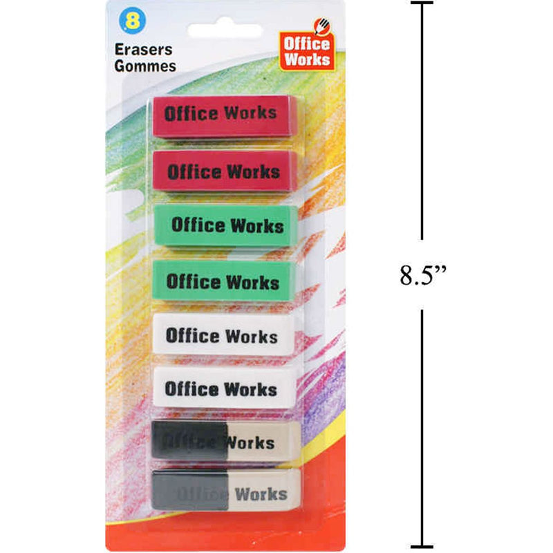 Juego de borradores de 8 piezas