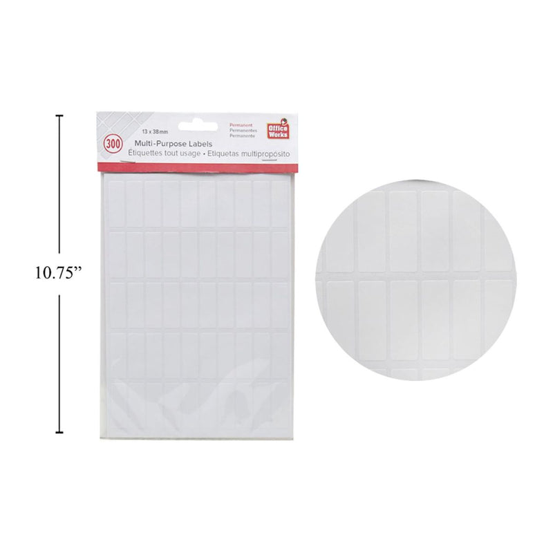 Etiqueta multipropósito, 300 piezas 13x38 mm, PBH