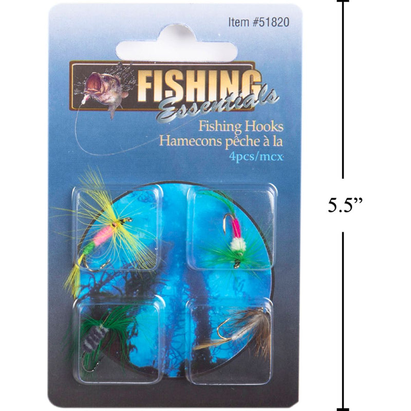 Pesca 4pcs Anzuelos de mosca