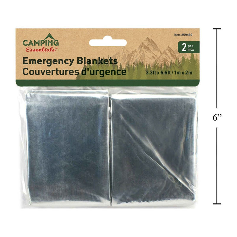 Mantas o frasadas de emergencia para acampar 2 piezas, 1x 2M