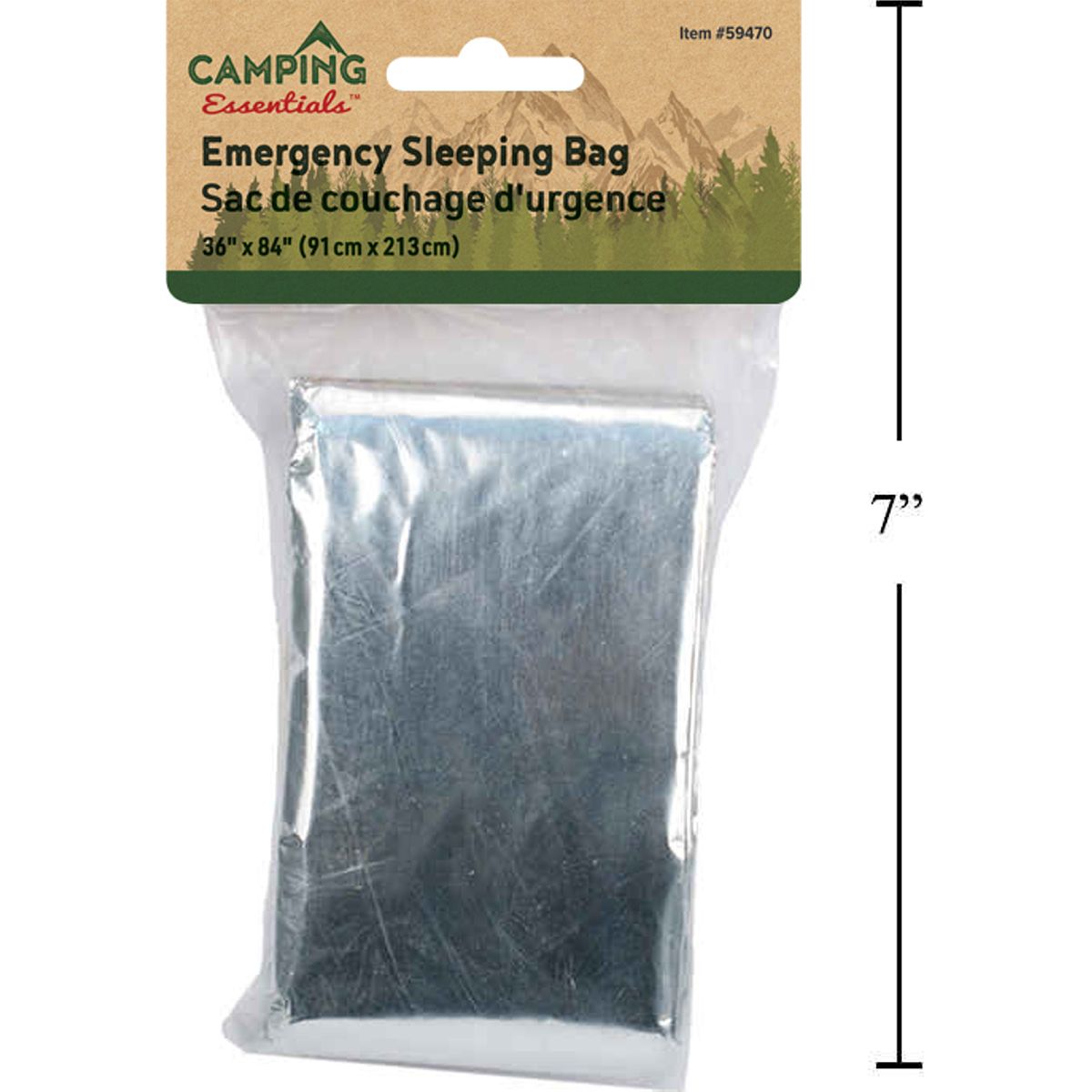 Bolsa o Saco de dormir de emergencia para acampar, 36 "x 84"