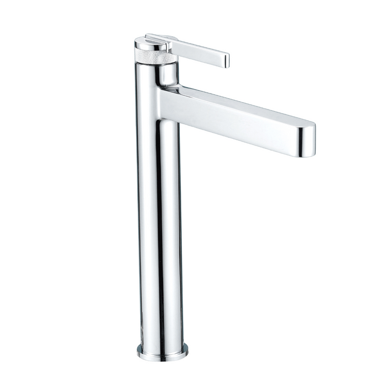 Llave De Lavamanos Individual. Color cromado. Grifo Para lavabo. Pluma Agua Fría Y Caliente. Altura De 30Cm. Garantía de por vida.