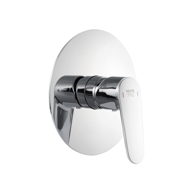 Llave De Palanca Maneral Para Ducha. Mezcladora Monomando para Empotrar En Regadera. Color Cromado. Garantía de por vida.