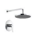 Ducha Para Empotrar. Juego de Mezcladora Monomando Con Regadera Redonda De 10”. Color Cromado. Garantía de por vida.