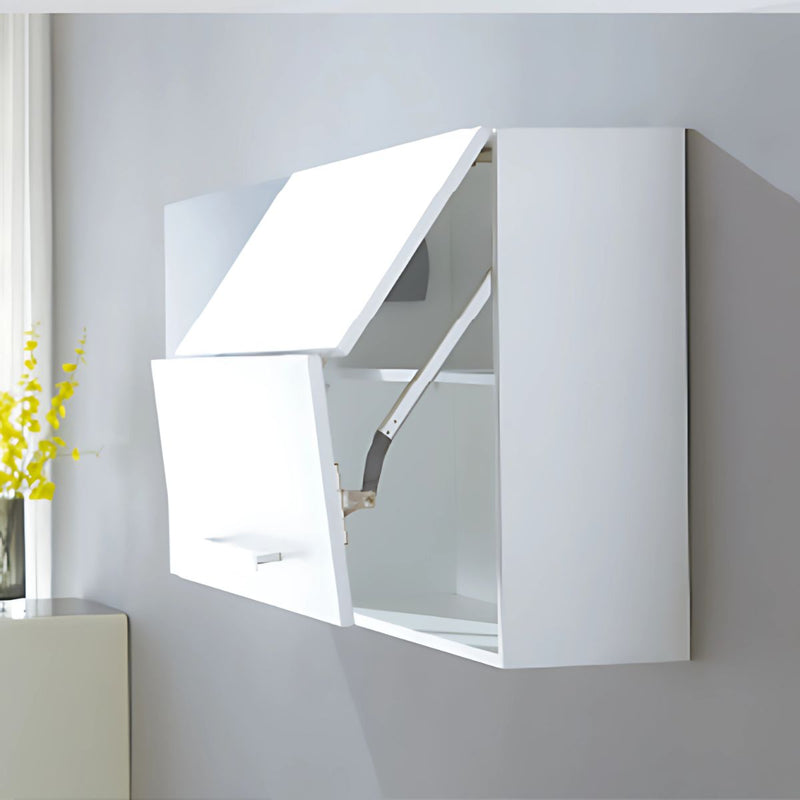 Mecanismo Hidráulico para Puertas gabinetes cocina Abatibles. Sistema de Apertura Vertical para Muebles Altos. Brazo con Bisagras Incluidas.