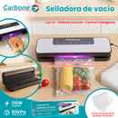 Selladora al Vacío 110W y 60 kPa con Sellado 30 cm. Máquina de Envasado de Alimentos con Panel Táctil Multifunción. Incluye 10 Bolsas