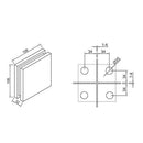 CONECTOR PARA 4 PANELES. SATINADO