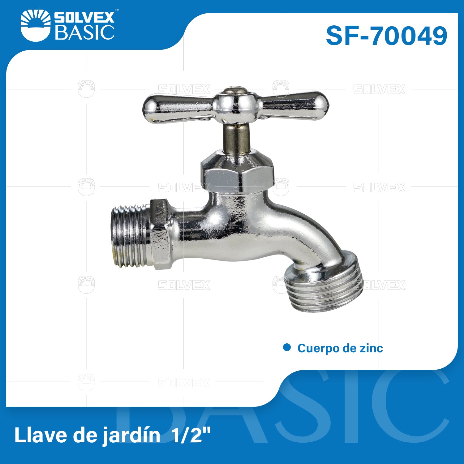 Llave de Agua para Jardín 1/2" con Rosca 3/4". Grifo Pluma de Exterior para Manguera.
