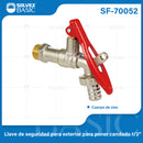 Llave de Agua para Jardín 1/2". Pluma grifo Con Seguro para Candado y Conector de Manguera.
