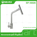 Grifo de fregador de Acero Inoxidable. Pluma Llave Mezcladora para Cocina. Cuello Recto con Boquilla Giratoria Cilíndrica.