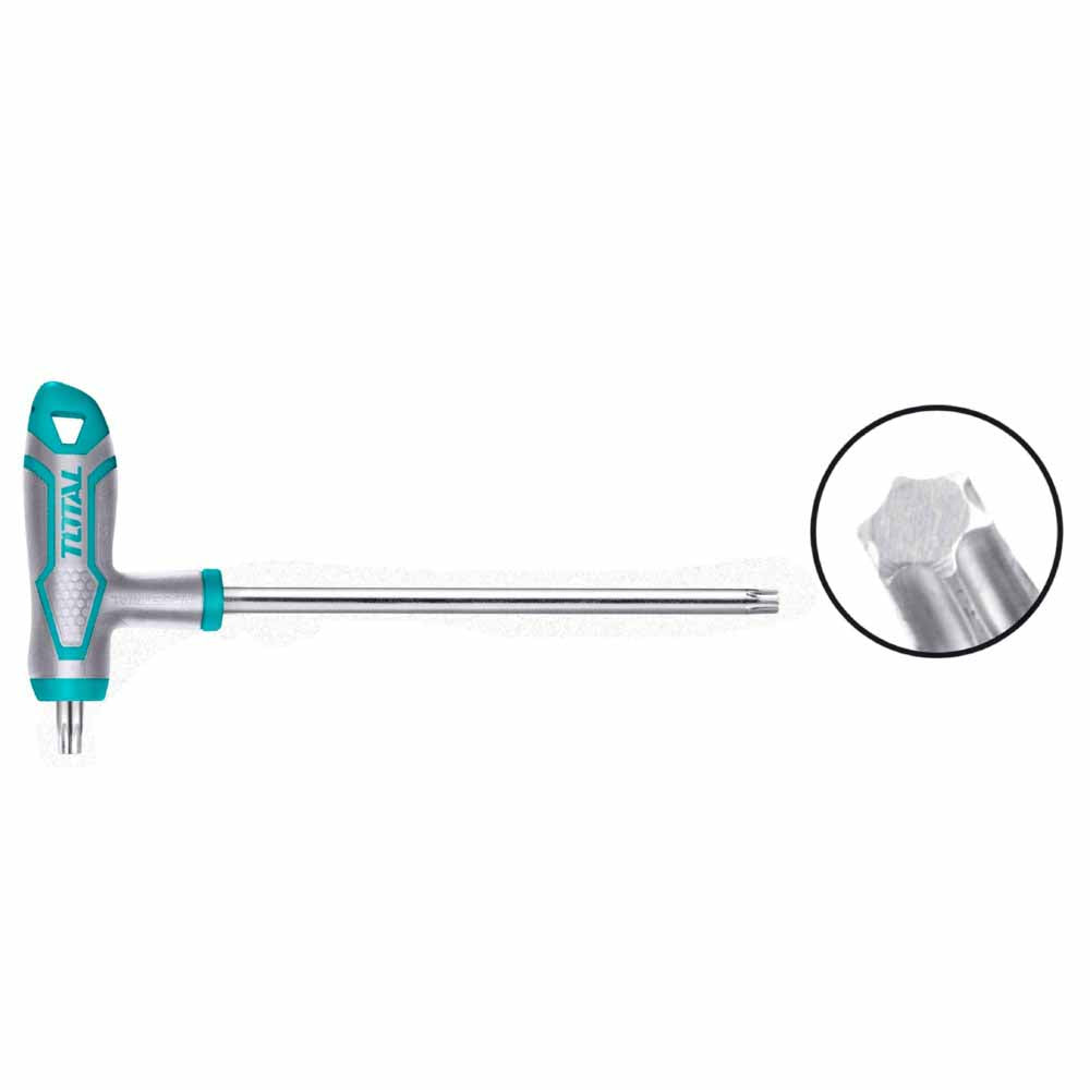 Llaves Torx con mango T. Material: Cr-V, Tratamiento térmico y placa de cromo.