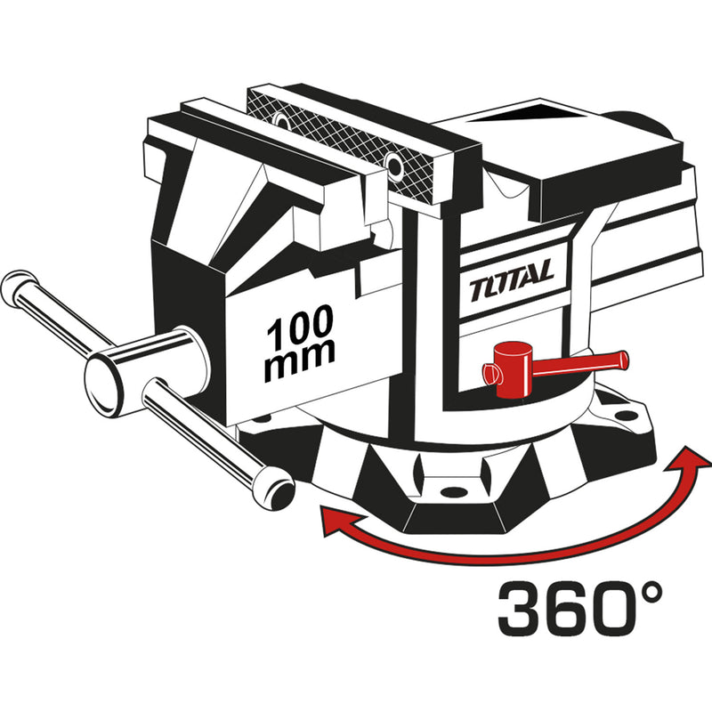 Prensas de banco con base giratoria, Con yunque.