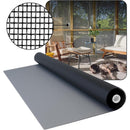 Rollo mosquitera negra 1.25x30m malla 18x18 anti-UV PP+PE resistente para ventanas y puertas