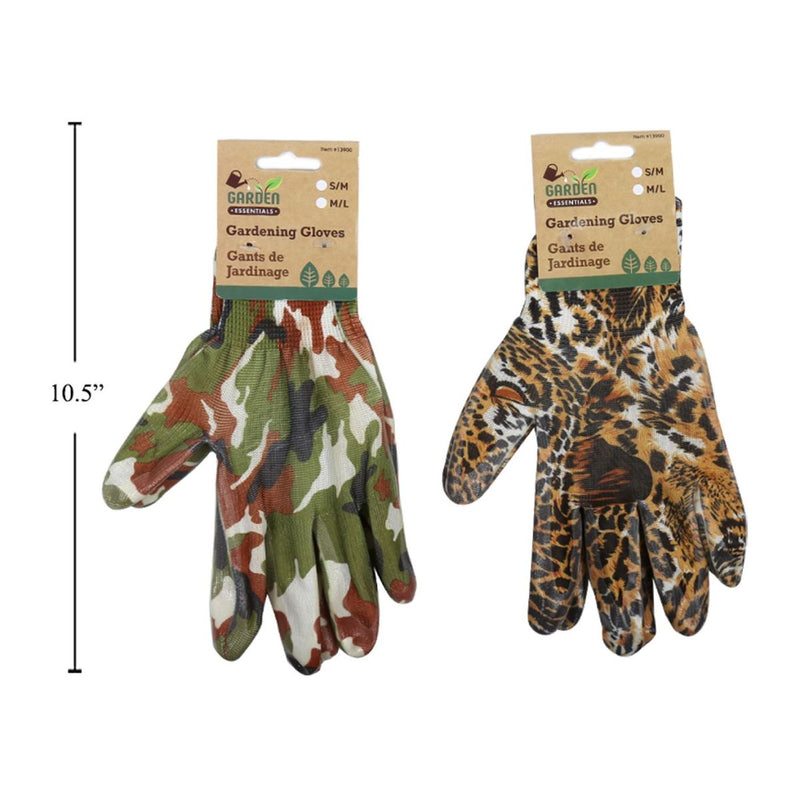 Guantes de jardín con diseño de leopardo mujer