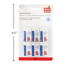 Borradores de vinilo blancos de 6 piezas