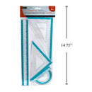 Desk Tech - Juego de 4 reglas geométricas