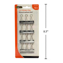 Desk Tech - Clip sujetapapeles para carpetas de 3/4 ", 12 piezas, Negro