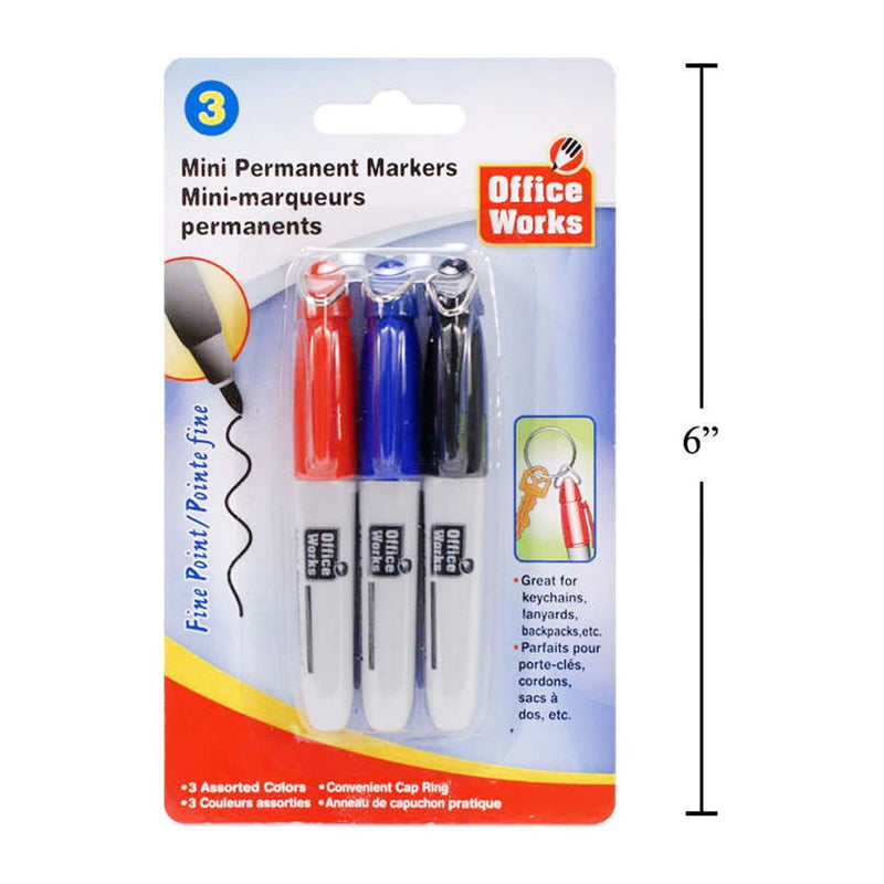 Mini marcadores rotuladores de 3 piezas