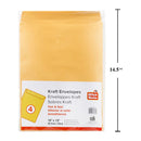 Sobres kraft manila de 4 piezas, 10 x 13 "Pelar y sellar