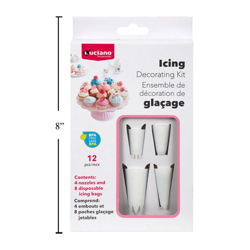 Kit de decoración de glaseado para dulces y tortas de 12 piezas Lucian