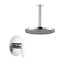 Ducha Para Empotrar. Juego de Mezcladora Monomando Con Regadera Redonda De 10”. Brazo Techo De 30 cm. Color Cromado. Garantía de por vida.
