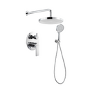 Ducha Para Empotrar. Juego De Mezcladora Monomando Con Regadera Redonda De 10” Y Ducha Teléfono De 3 Funciones. Garantía De Por Vida.