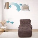 Sofá empacado al vacio Memory Foam de alta densidad 85X100X72cm Color Gray-brownish 08