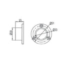 Flange Para Anclar Tubo 1 1/4" A La Pared  SS304  Satinado.