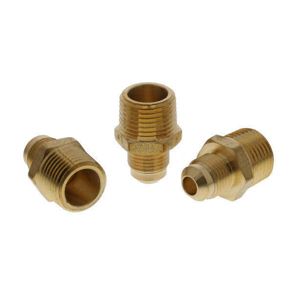 Adaptador flare de gas macho de 3/8" x 1/2"