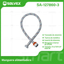 Tubo De Abasto Manguera Flexible 60Cm. Aluminio Trenzado Con Tuercas Metálicas H1/2'' x H7/8''.