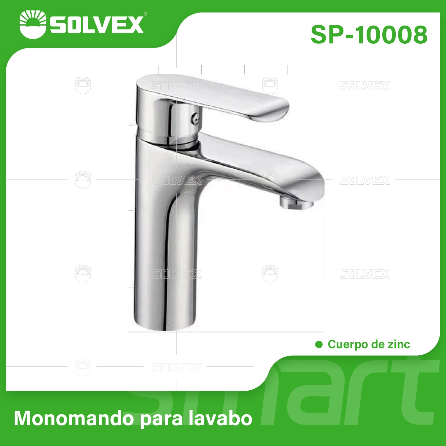 Llave de Lavamanos Individual. Grifo para Lavabo de zinc cromado. Pluma Agua Fría y Caliente.