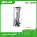 Dispensador de Jabón Líquido Individual 350ml Color Gris. Dosificador de Plástico para Baño y Cocina. Montaje en Pared.