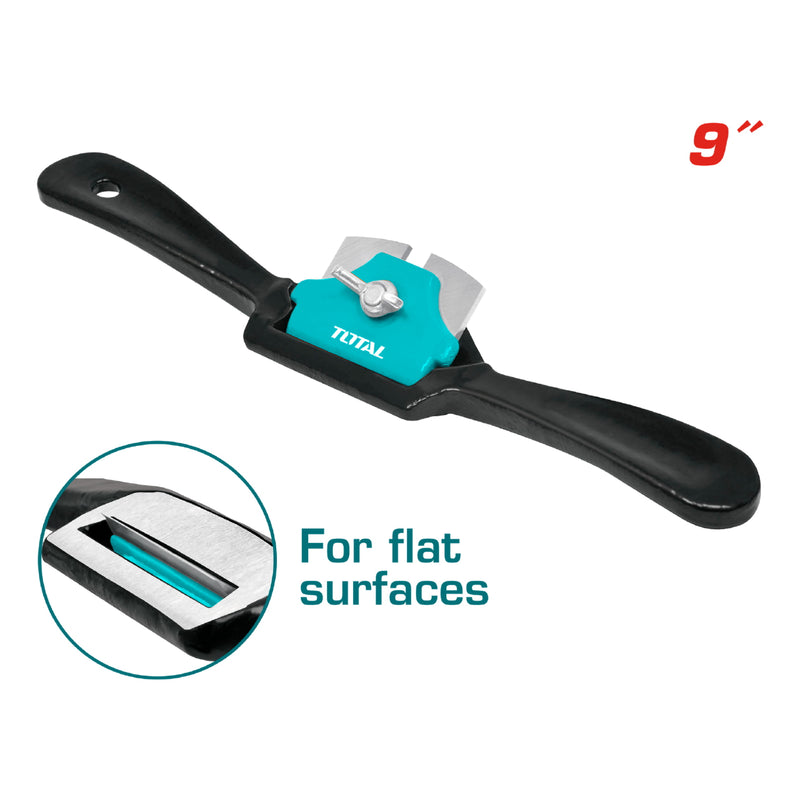 Cepillo Escochebre para madera cara recta 9". Espesor: 2mm. Ancho: 45mm. Para superficies planas.