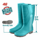 Botas De Caucho Altas Talla 46 100% PVC Resistencia a los alcalinos. 100% impermeable.