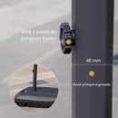 Sombrilla De Patio 2.7 mts Lona anti-UV Con Base Pesada de agua. Paraguas Para Jardín Exteriores. Color Blanco.