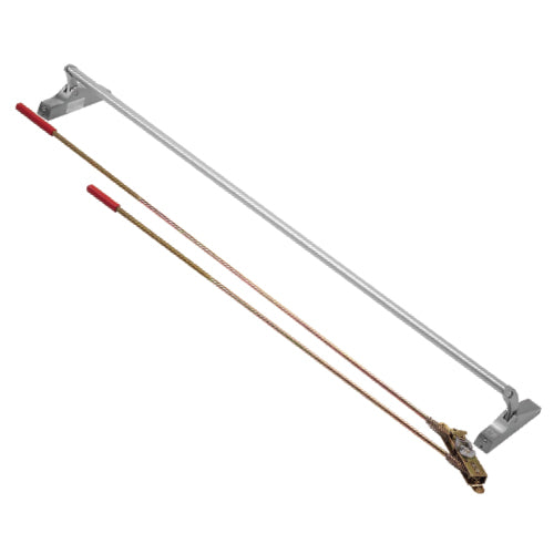 Barra antipanico puertas dobles tipo europeo de palanca de ( 1066 mm) 42" de largo recortable. Certi