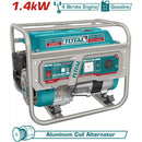 Generador A Gasolina 1,400Watts 1.4Kw. 110-120V 60Hz 3600Rpm 5.5L Motor 4 Tiempos. Alternador De Aluminio. Planta