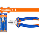 Alicate de corte diagonal 7"/180mm. Pulido y antióxido. Con mango de dos colores.