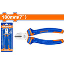 Alicate de corte diagonal 7"/180mm. Pulido y antióxido. Con mango de dos colores.