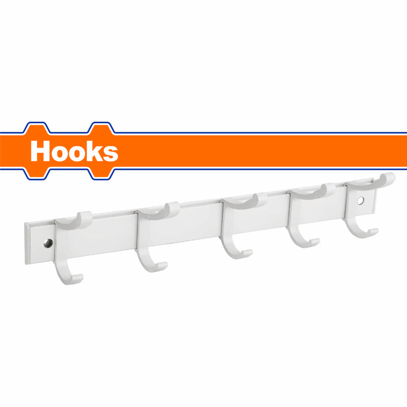 Colgador con 5 ganchos para baño en pared. Alta calidad. Incluye tornillos. Se vende en Set