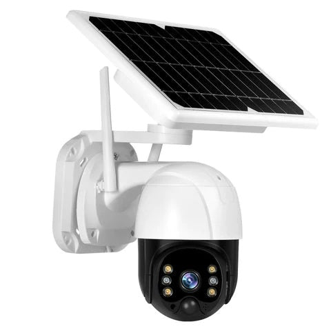 Cámara De Seguridad Solar, 360° A Prueba De Agua. Con Wifi. 3MP.