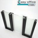 Tuberia Cuadrada De 22 Mm X 22 Mm Doble Acristalamiento. Anodizado Negro. Easy Office