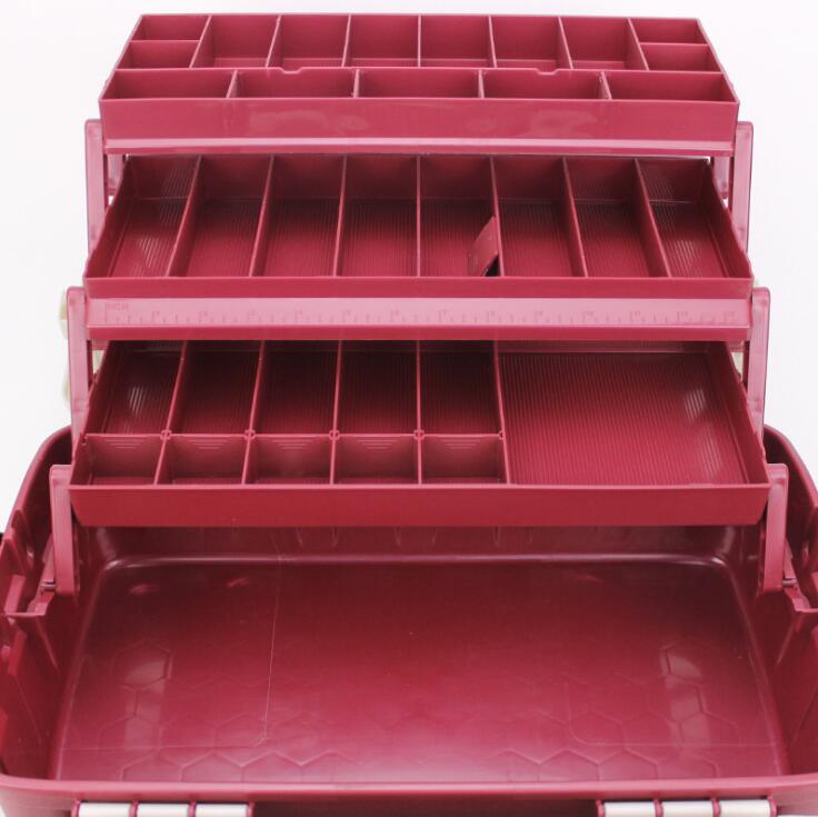 Caja 4 niveles señuelos y herramientas de pesca