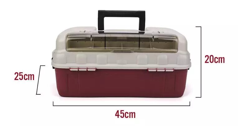 Caja 4 niveles señuelos y herramientas de pesca