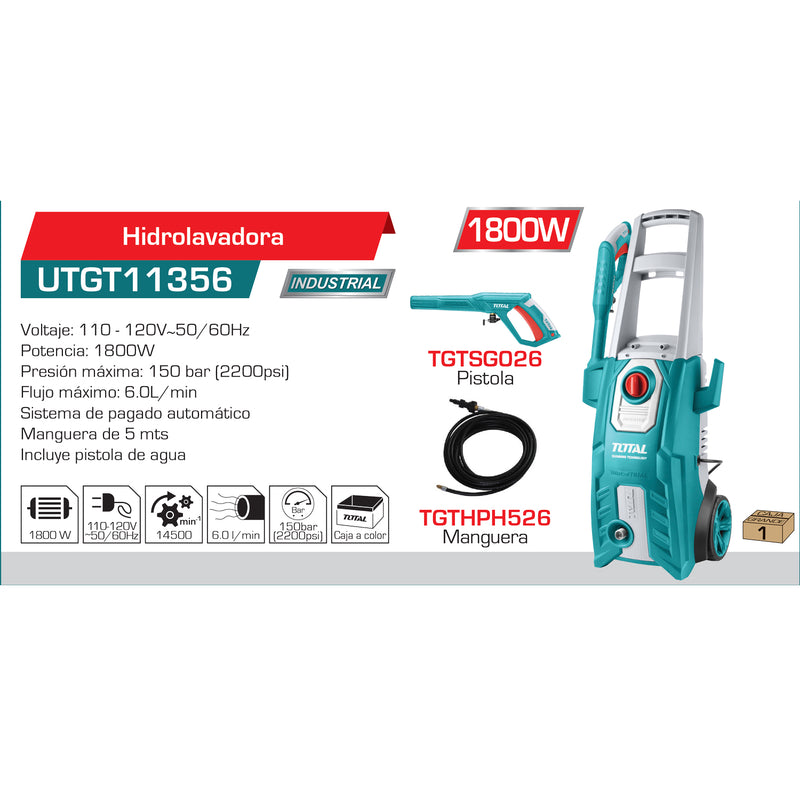 Hidrolavadora 110/60 htz 2200 PSI. Industrial