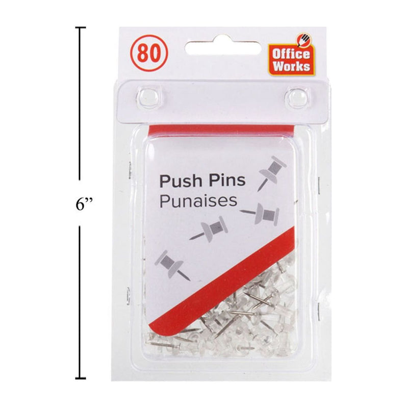 pines de fijacion chinches de 80 piezas, transparentes, CS con cabezal