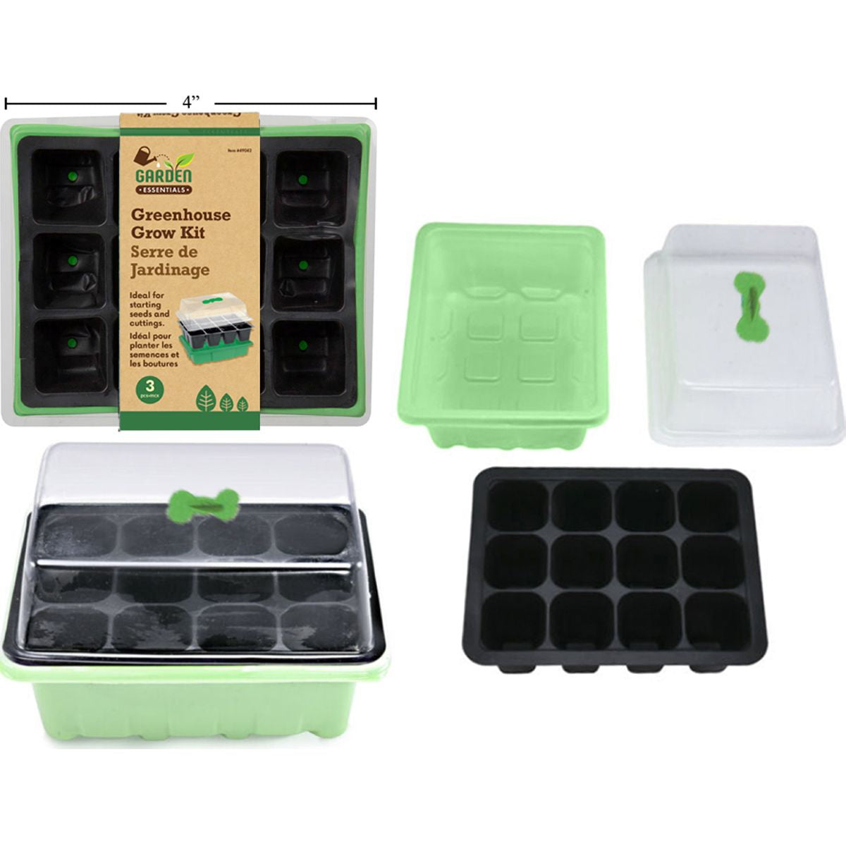 Garden E. maceta para germinar plantas de jardín, 9.6 "x8" x2.5 "