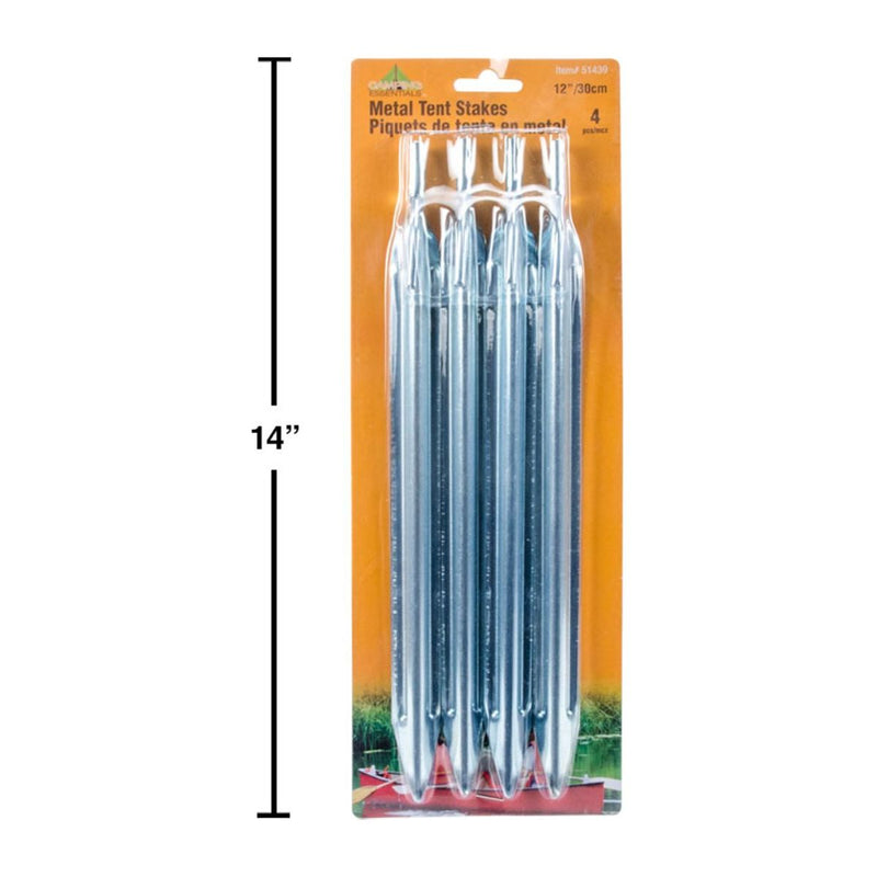 Estacas de metal para tienda de campaña carpa, 4pk-12 "