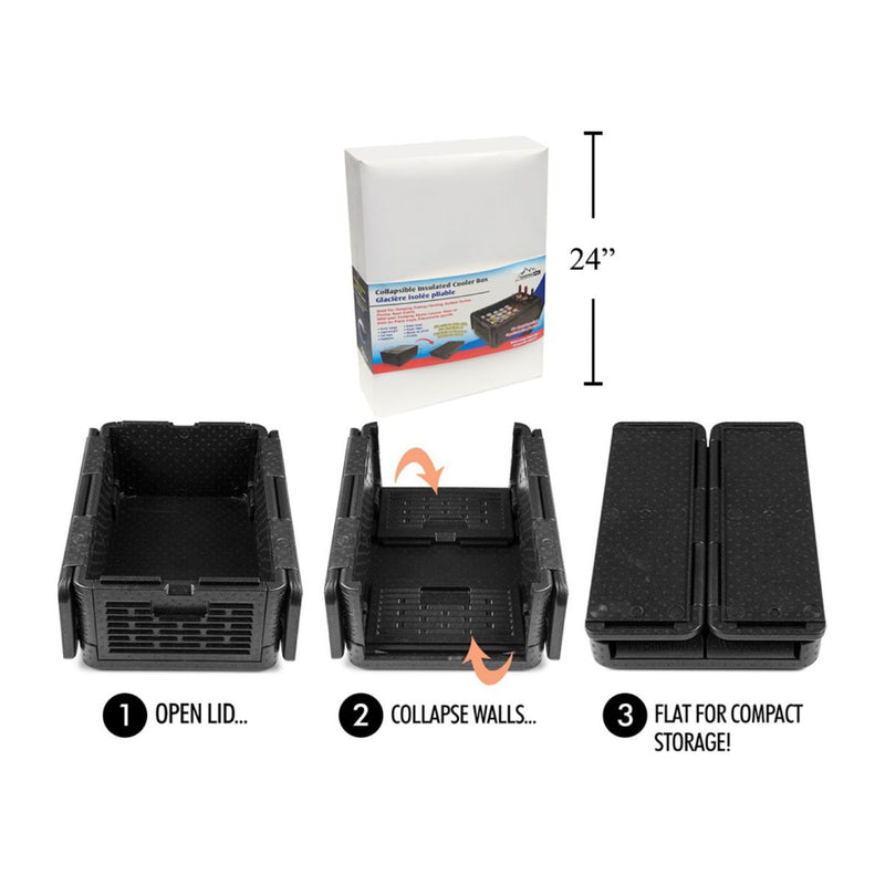 Cooler hielera Enfriador plegable aislado de 39L 60 latas, 23.5 "x16" x9.75 "