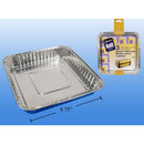 Moldes para pasteles cuadrados de papel de aluminio, 3 piezas, 9 ", 8-3 / 4x8-3 / 4x1-1 / 2"